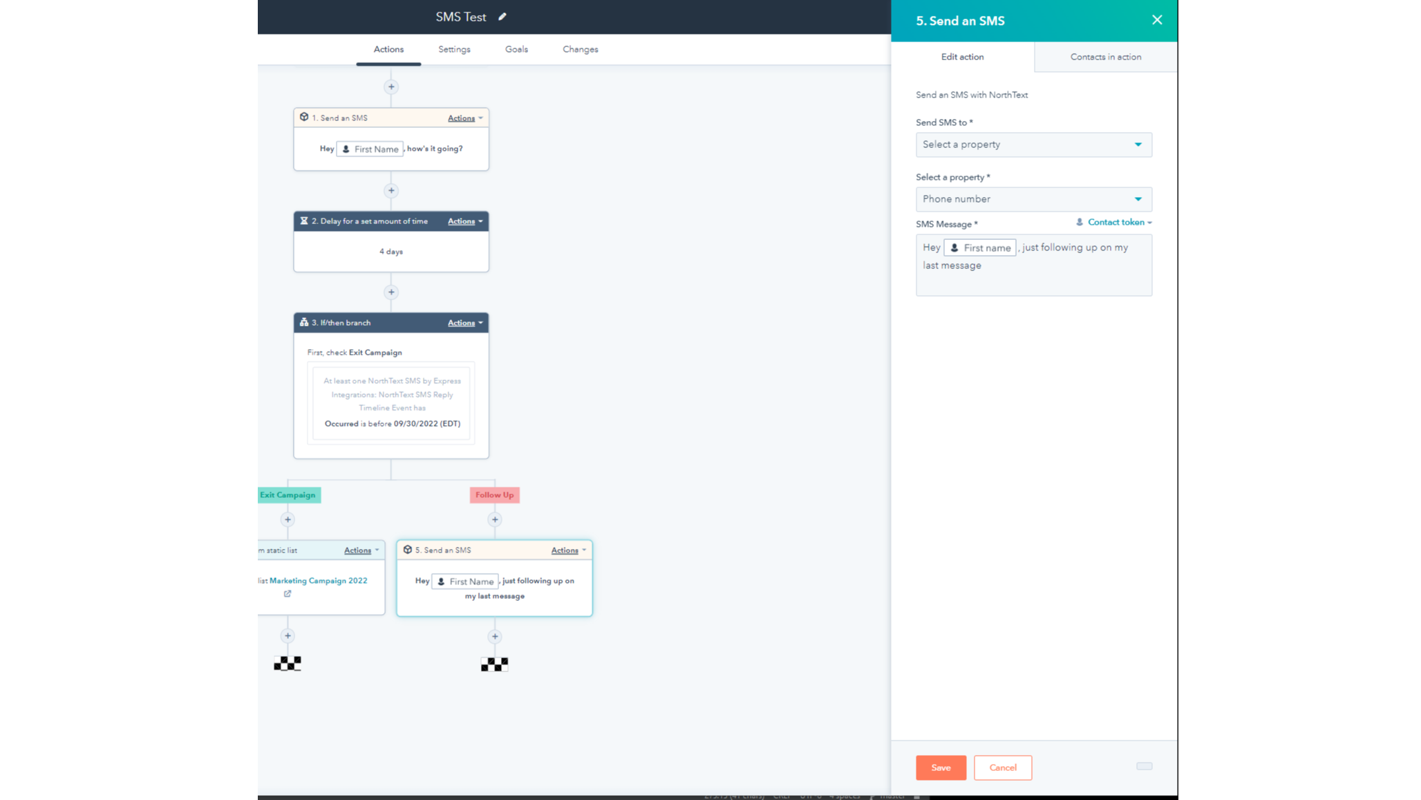 Send templated SMS messages in Workflows